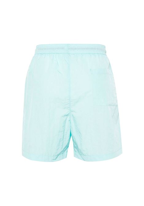 Costume Calvin Klein Logo Patch Medium Drawstring Celeste Uomo CALVIN KLEIN SWIMWEAR | Costumi | KM0KM00980-CSY
